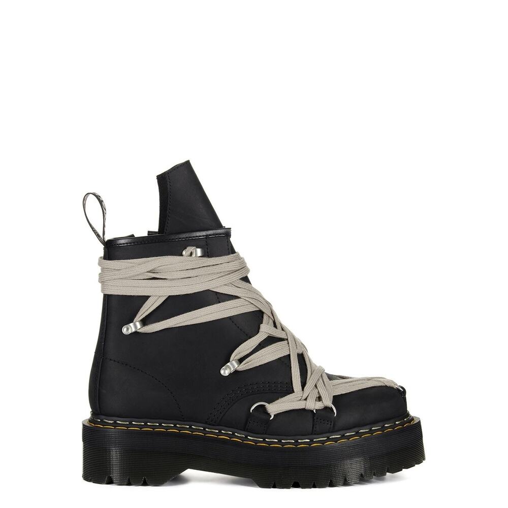 DR. MARTENS X RICK OWENS FW25 1460 QUAD SOLE MEGALACE BOOT OILY NUBUCK COW